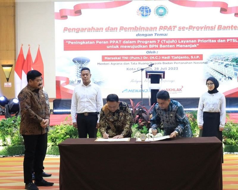 Menteri ATR/Kepala BPN Berikan Pembinaan kepada PPAT Provinsi Banten agar Membantu 7 Layanan Prioritas