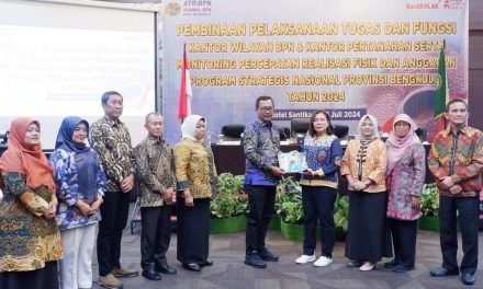 Evaluasi Kinerja, Koordinator Pejabat Pembina Tim 5 Apresiasi Capaian Realisasi Anggaran Wilayah Kanwil BPN Provinsi Bengkulu