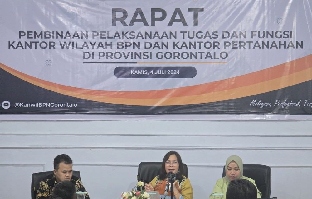 Evaluasi Kinerja Kanwil BPN Provinsi Gorontalo, Pembina Tim 5 Dukung Pemerataan Capaian WBK dan Layanan Elektronik se-Provinsi Gorontalo