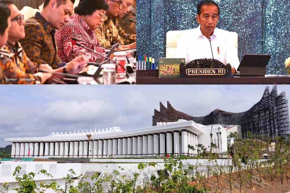 Ikuti Sidang Kabinet Paripurna Perdana di IKN, Menteri AHY Kagumi Kemegahan Istana Garuda