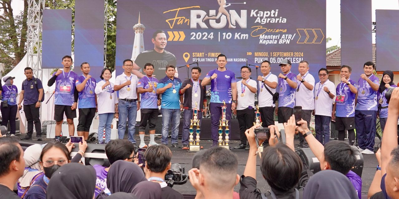 Hadiri Fun Run KAPTI-Agraria, Menteri AHY Ajak Taruna Raih Mimpi Besar dengan Kerja Keras dan Kedisiplinan