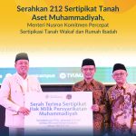 Serahkan 212 Sertipikat Tanah Aset Muhammadiyah, Menteri Nusron Komitmen Percepat Sertipikasi Tanah Wakaf dan Rumah Ibadah