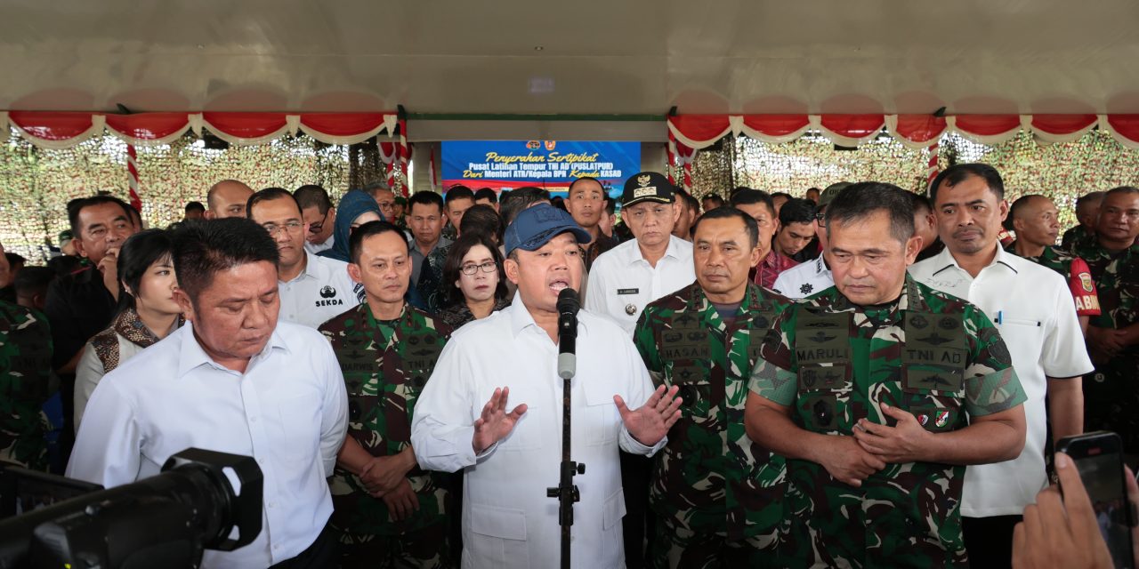 Lanjutkan Kerja Sama dengan TNI, Menteri Nusron Akan Siapkan Tanah untuk Ketahanan Nasional dan Ketahanan Pangan